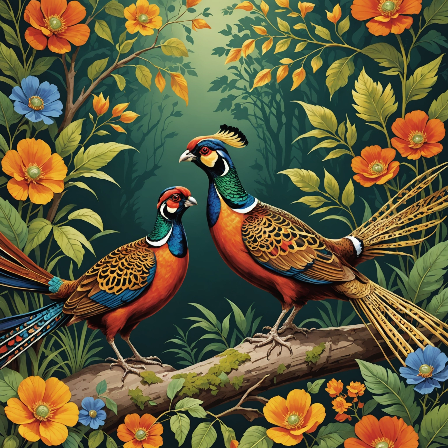 Самые красивые фазаны: Золотой и алмазный – восхищение природы и искусство эволюции