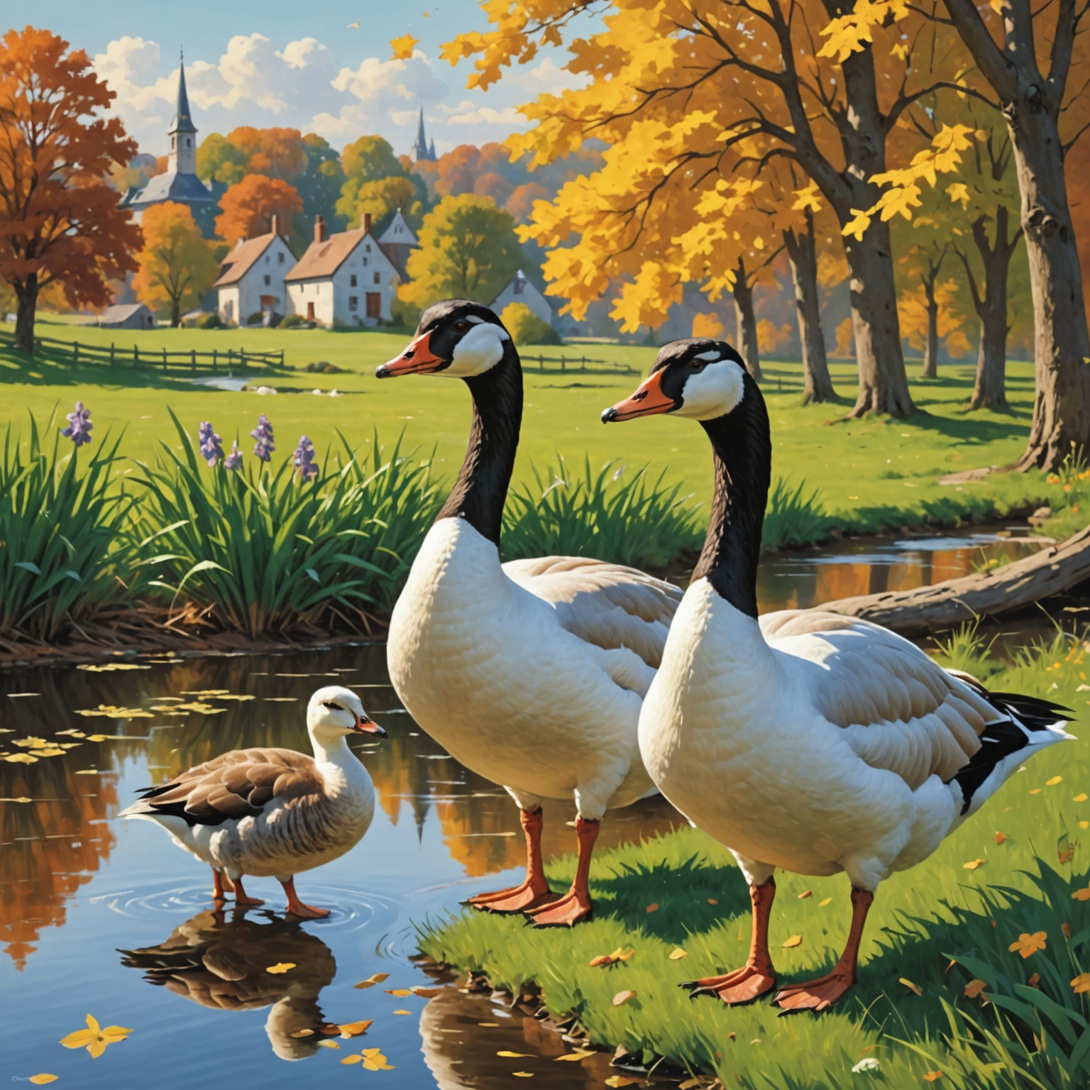 Самые красивые гуси: Тулузский и холмогорский — признанные короли пернатого мира