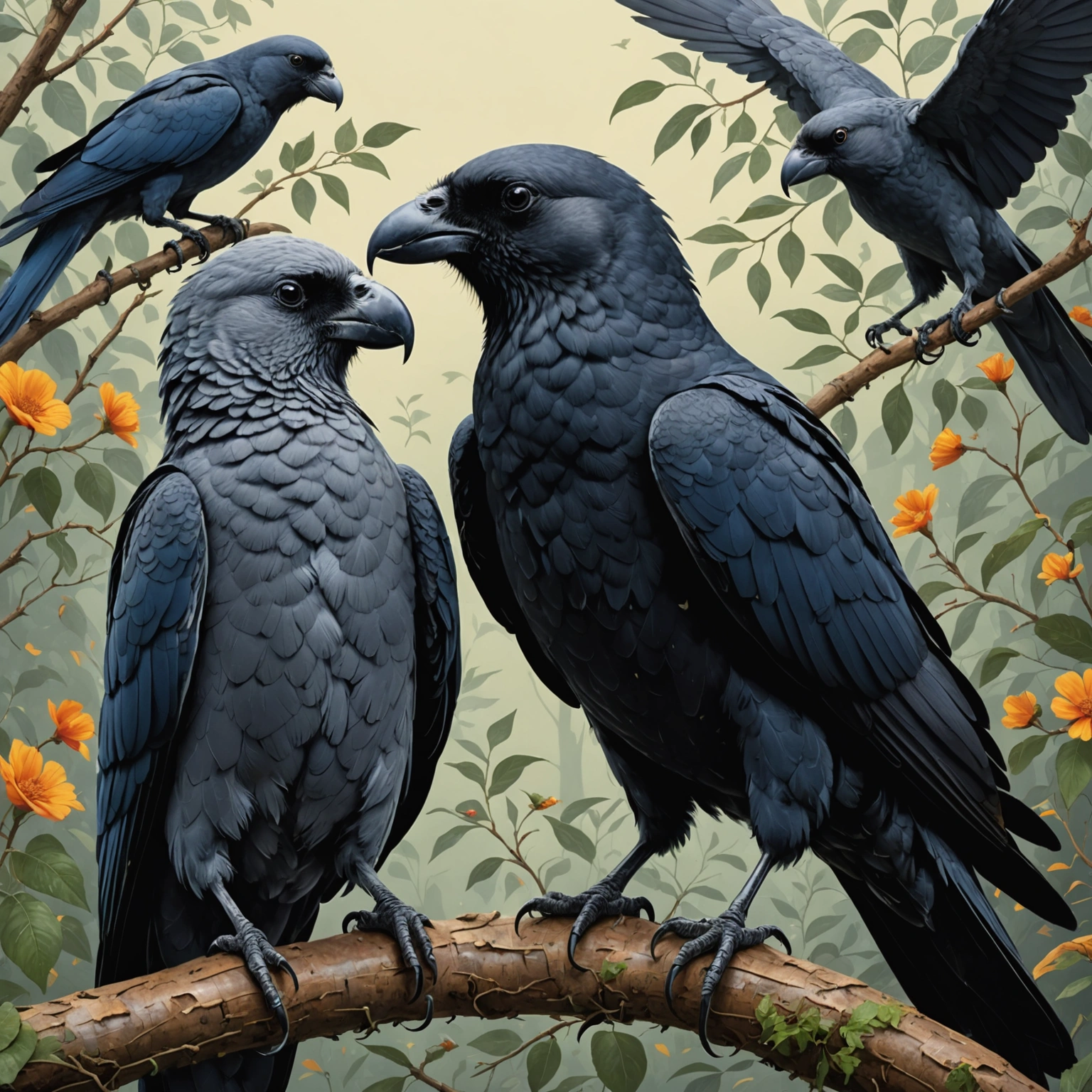 Самые умные птицы: погружение в мир воронов и жако