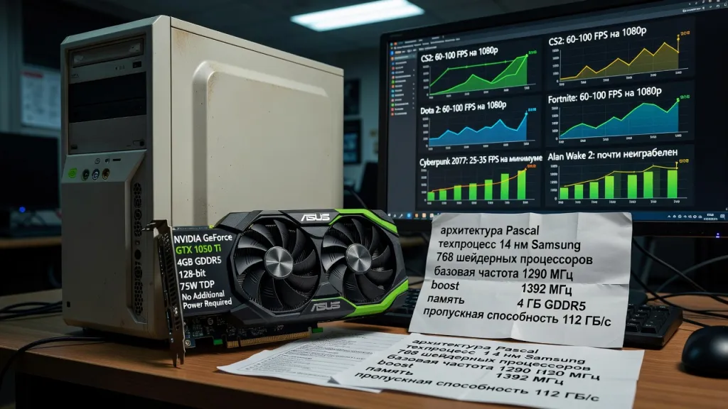 Характеристики и цены GeForce GTX 1050 Ti: стоит ли покупать в 2025 году